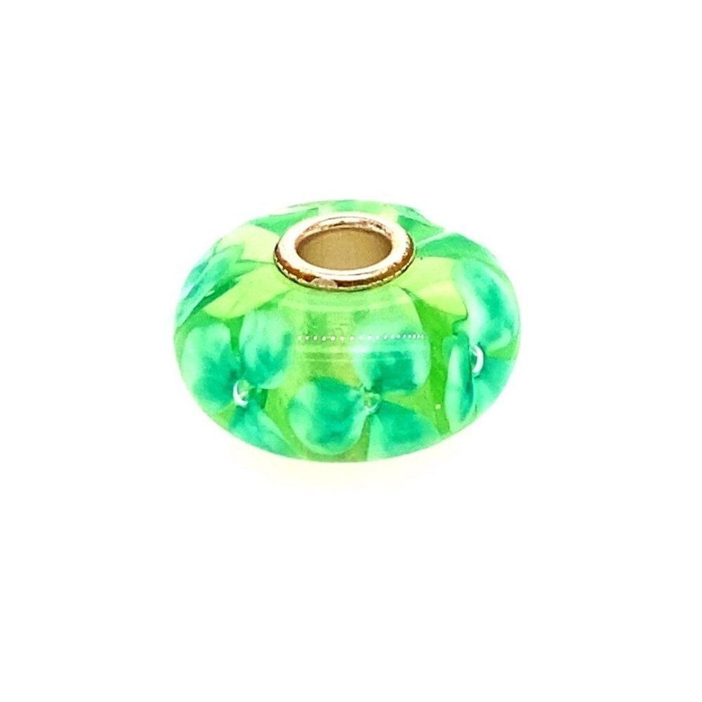Trollbeads Green Flower Bead